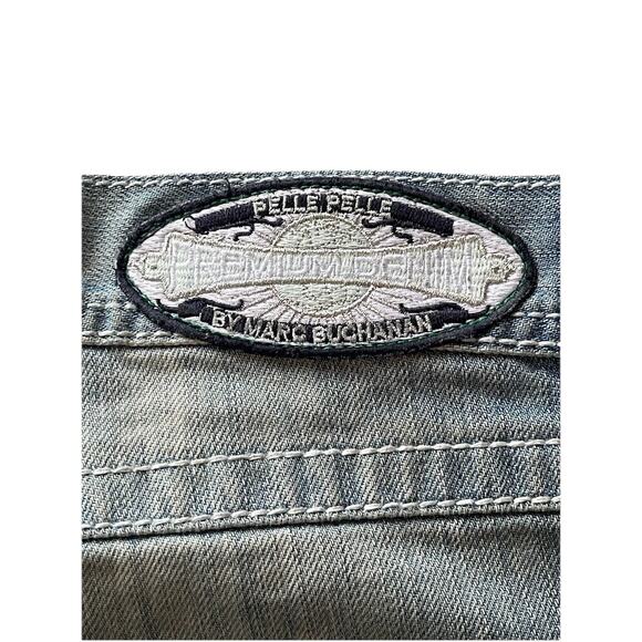 Vintage Rare Y2K Pelle Pelle By Marc Buchanan Embroidered Denim Shorts Sz. 42 - Picture 3 of 6